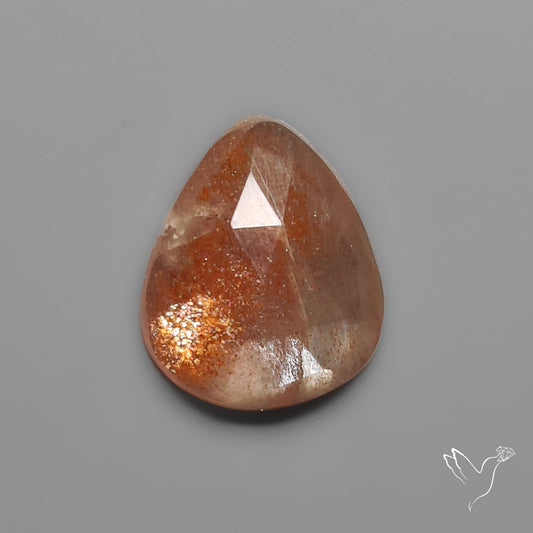 Rose Cut Sunstone with Moonstone Inclusion
