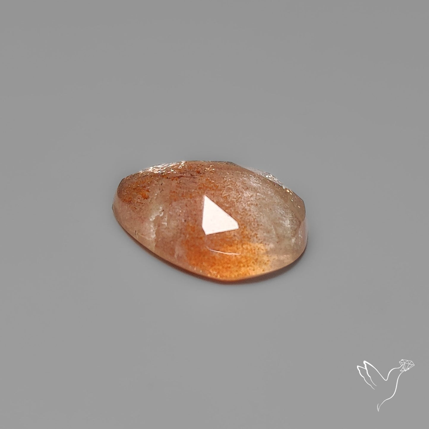 Rose Cut Sunstone with Moonstone Inclusion