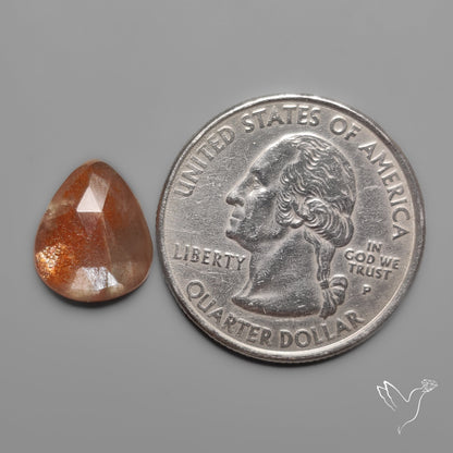Rose Cut Sunstone with Moonstone Inclusion