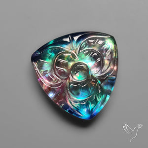 Dichroic Glass Mughal Carving