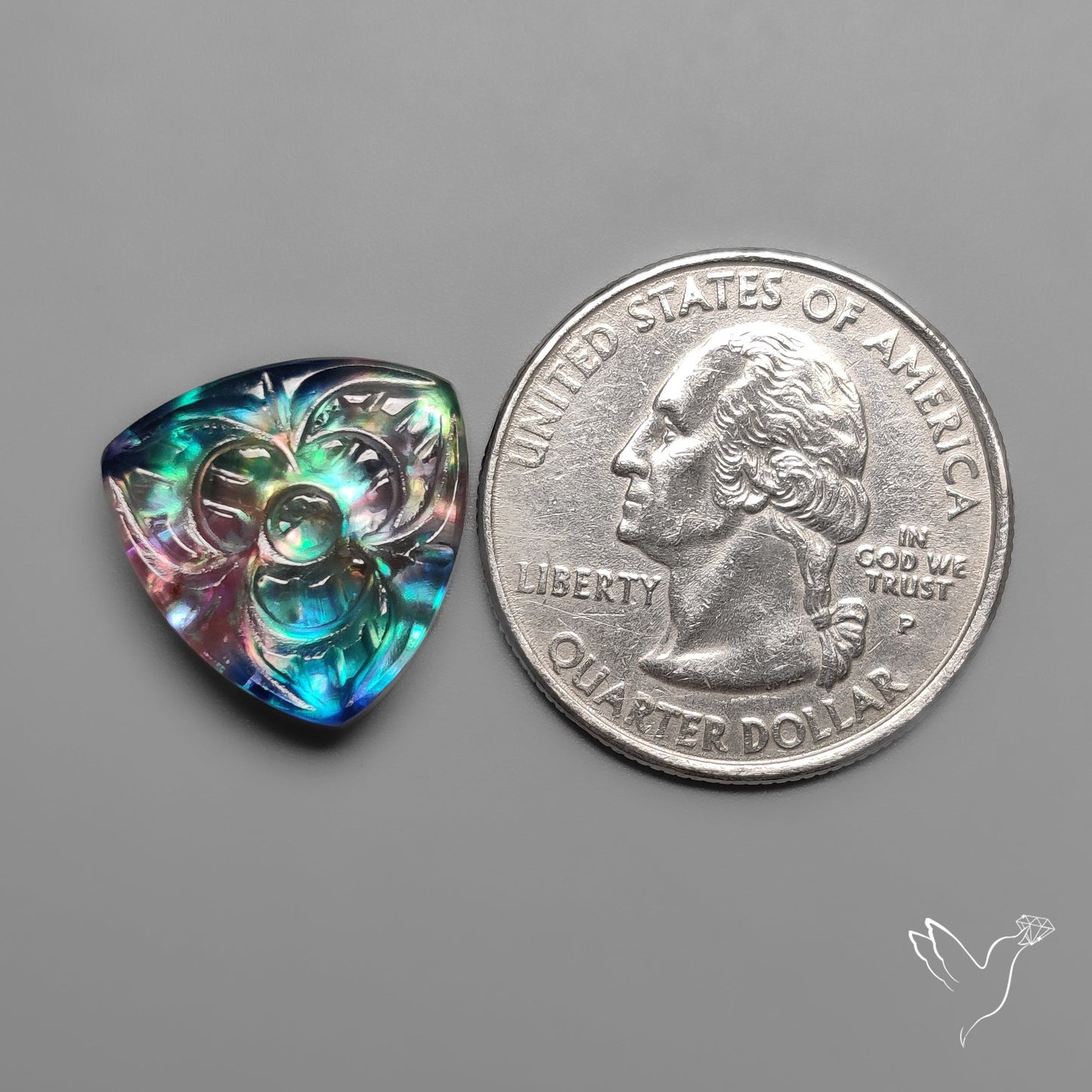 Dichroic Glass Mughal Carving