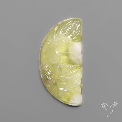 Australian Prehnite Mughal Carving