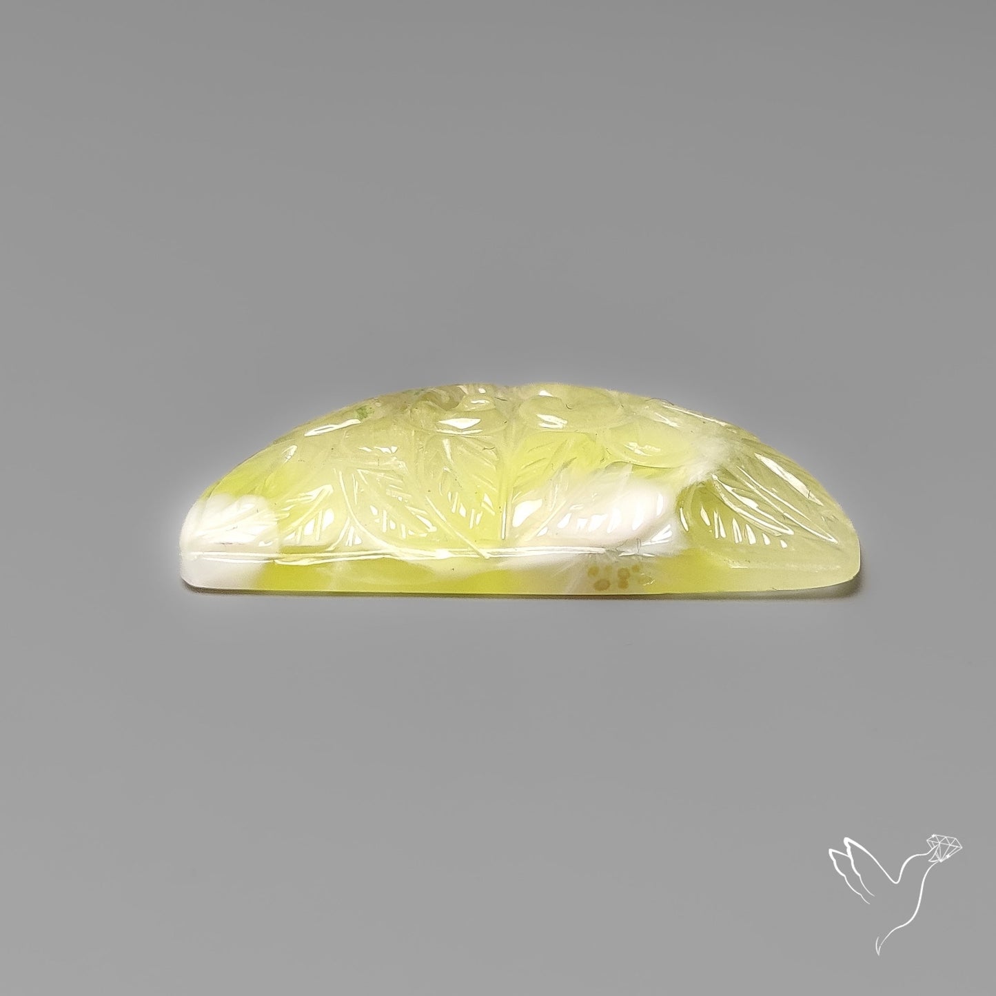 Australian Prehnite Mughal Carving