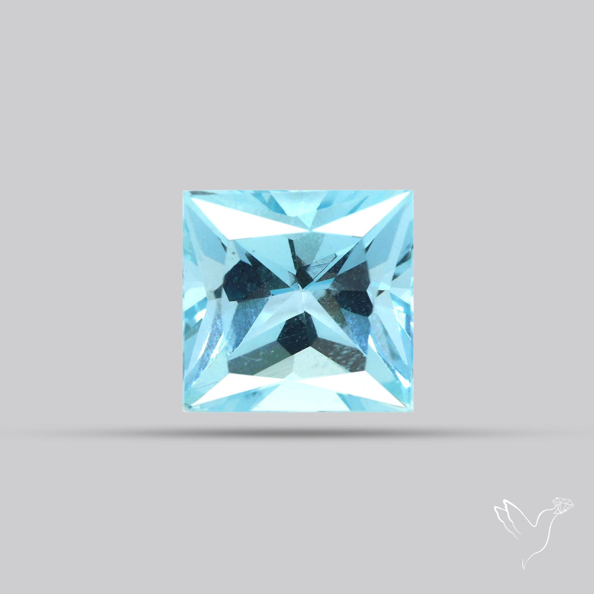 Princess Cut Aquamarine Faceted Fine Gemstone