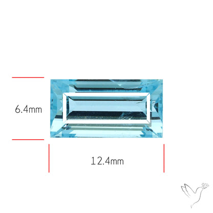 High Grade Aquamarine Faceted Fine Gemstone