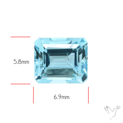 High Grade Aquamarine Faceted Fine Gemstone