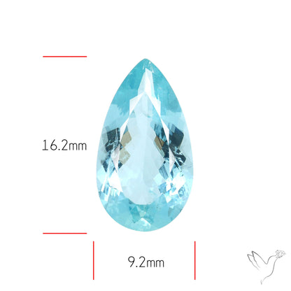 High Grade Aquamarine Faceted Fine Gemstone