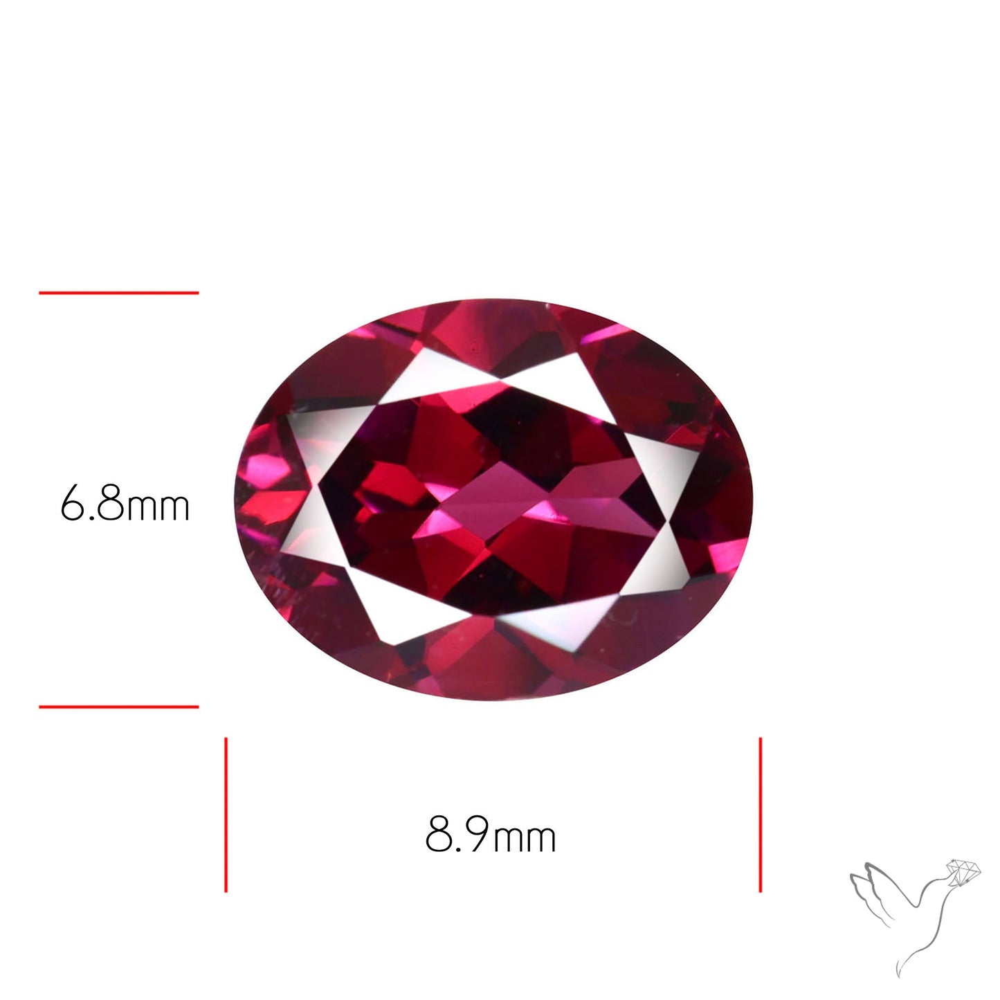 Faceted Rhodolite Garnet