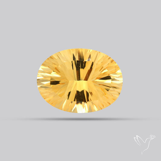 Citrine Millenium Concave Cut Fine Gemstone