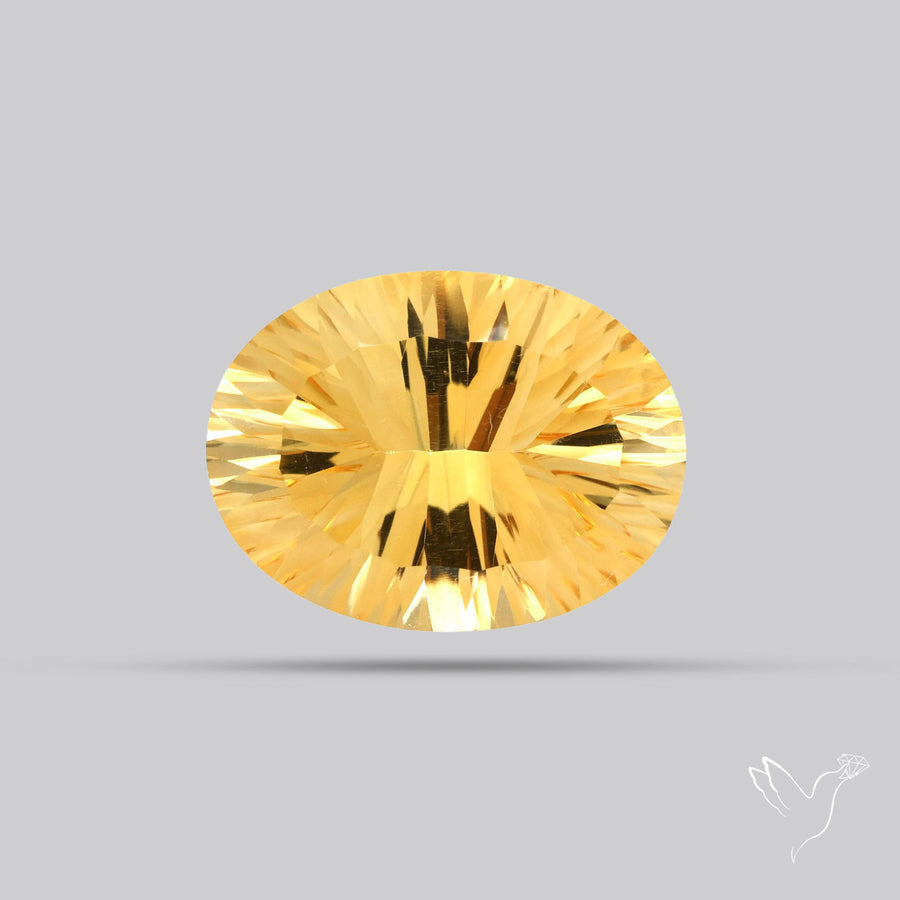 Citrine Millenium Concave Cut Fine Gemstone