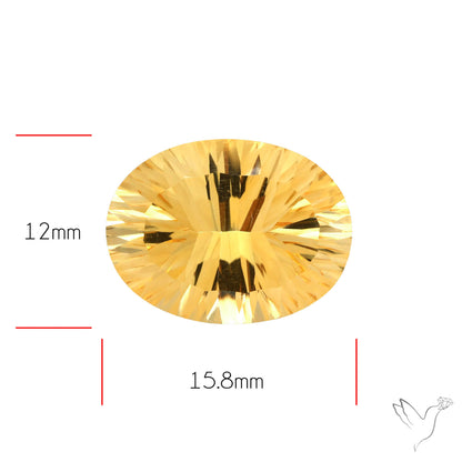 Citrine Millenium Concave Cut Fine Gemstone
