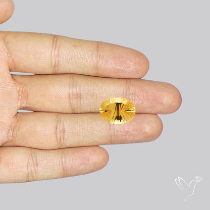 Citrine Millenium Concave Cut Fine Gemstone
