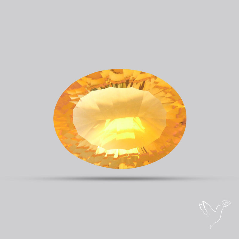 Citrine Millenium Concave Cut Fine Gemstone
