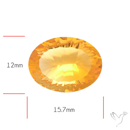 Citrine Millenium Concave Cut Fine Gemstone