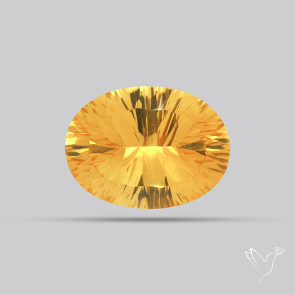Citrine Millenium Concave Cut Fine Gemstone