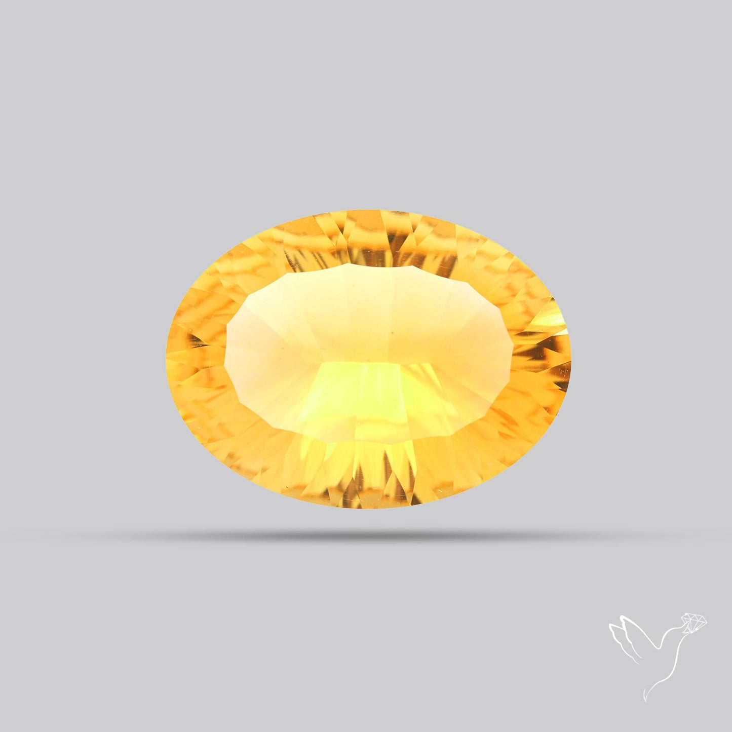 Citrine Millenium Concave Cut Fine Gemstone