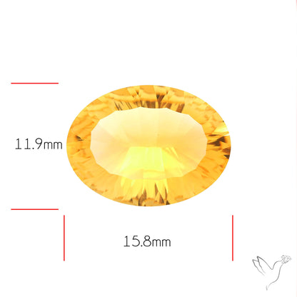 Citrine Millenium Concave Cut Fine Gemstone