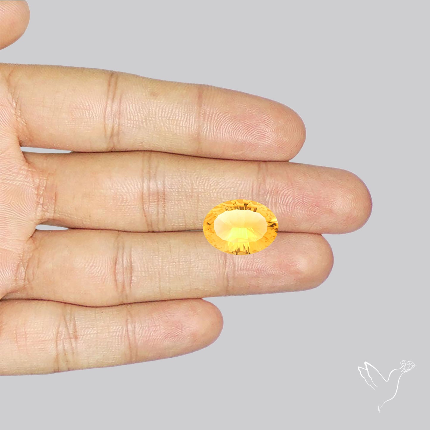 Citrine Millenium Concave Cut Fine Gemstone