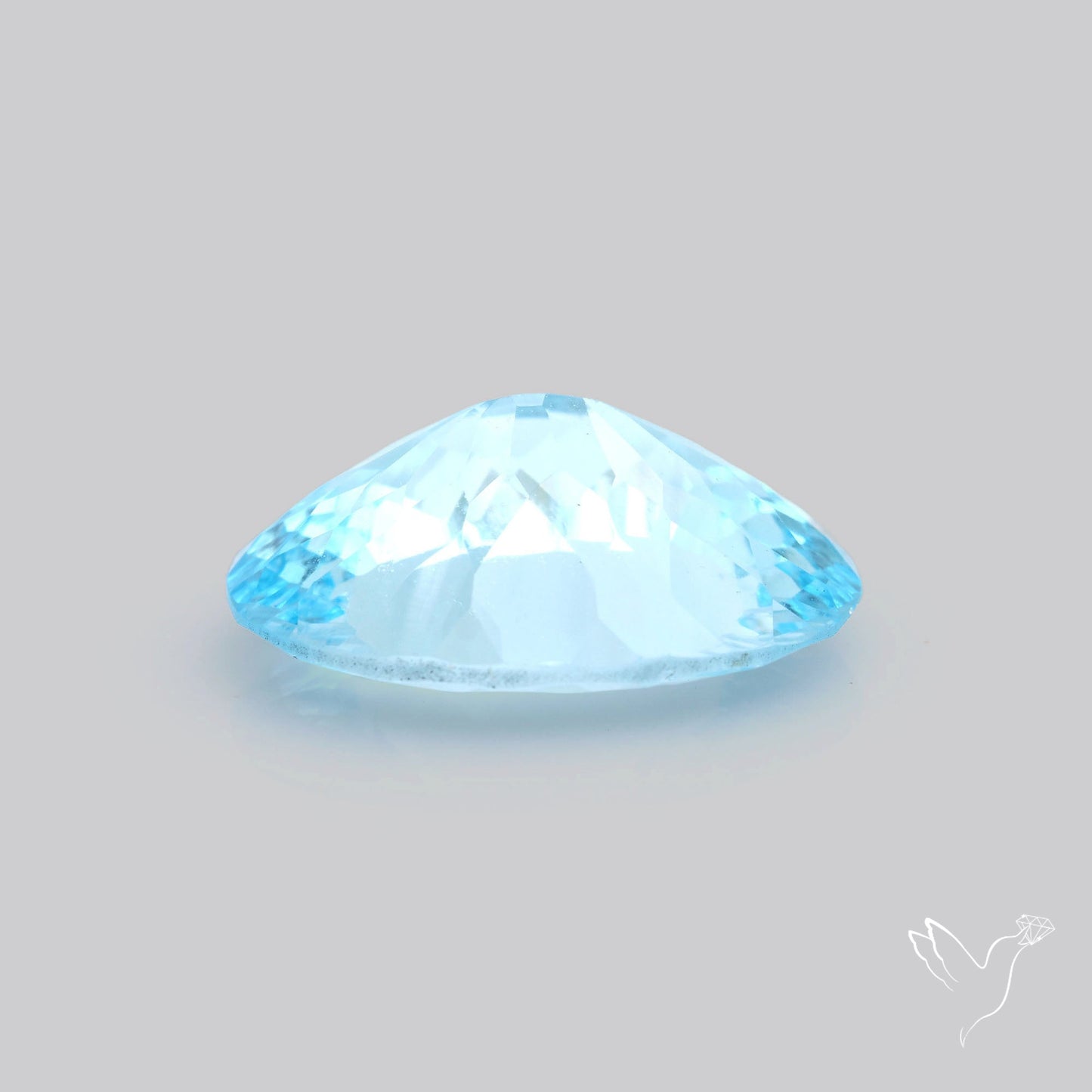Sky Blue Topaz Concave Cut Fine Gemstone