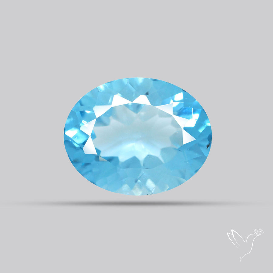 Sky Blue Topaz Concave Cut Fine Gemstone