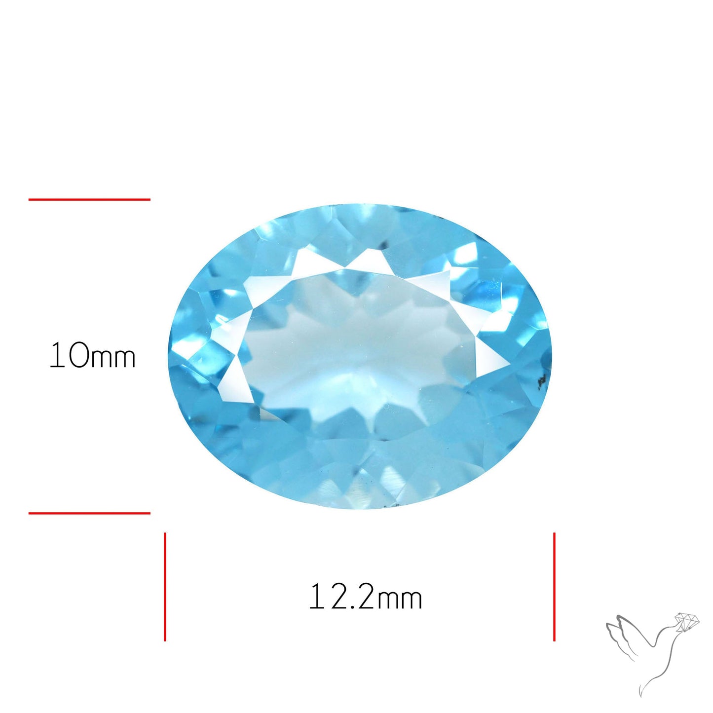 Sky Blue Topaz Concave Cut Fine Gemstone