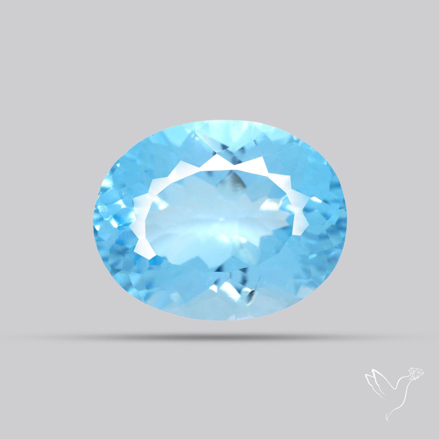 Sky Blue Topaz Concave Cut Fine Gemstone