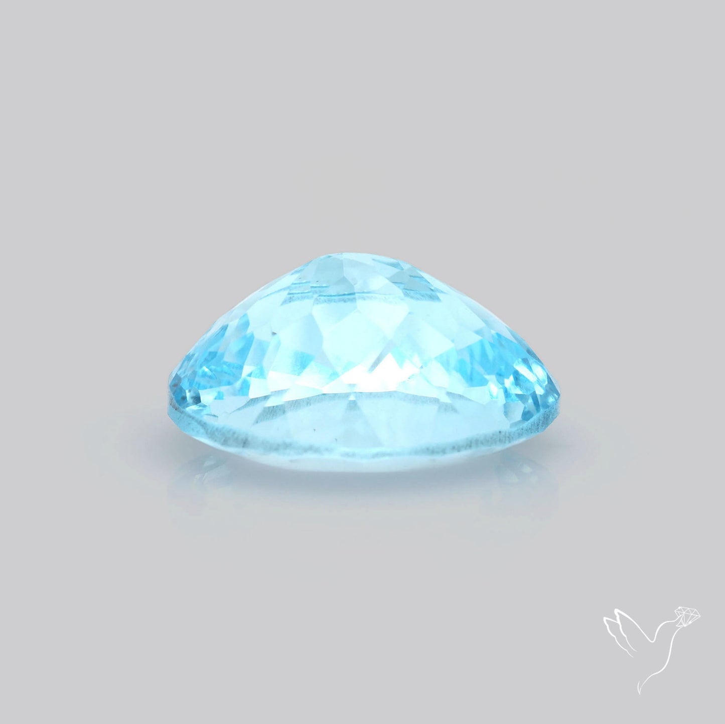 Sky Blue Topaz Concave Cut Fine Gemstone