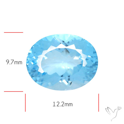Sky Blue Topaz Concave Cut Fine Gemstone