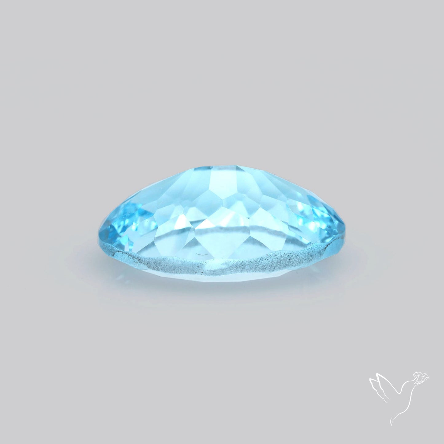 Sky Blue Topaz Concave Cut Fine Gemstone