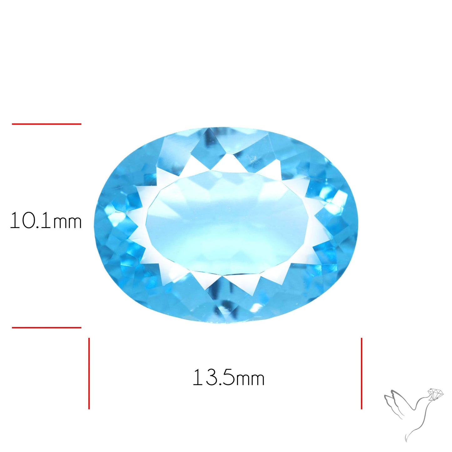 Sky Blue Topaz Concave Cut Fine Gemstone