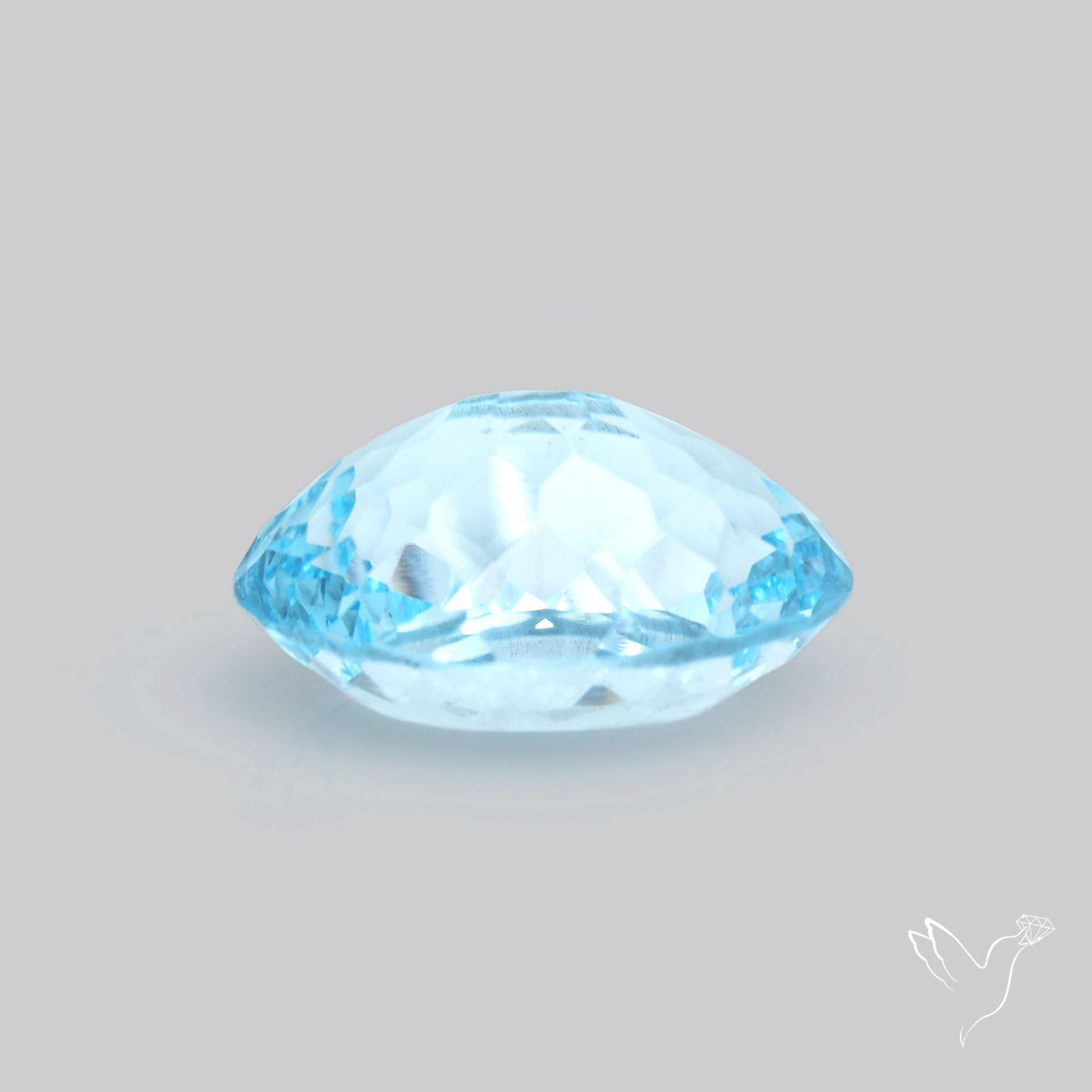 Sky Blue Topaz Concave Cut Fine Gemstone