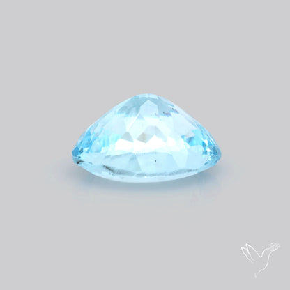 Sky Blue Topaz Concave Cut Fine Gemstone
