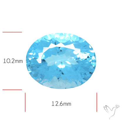 Sky Blue Topaz Concave Cut Fine Gemstone
