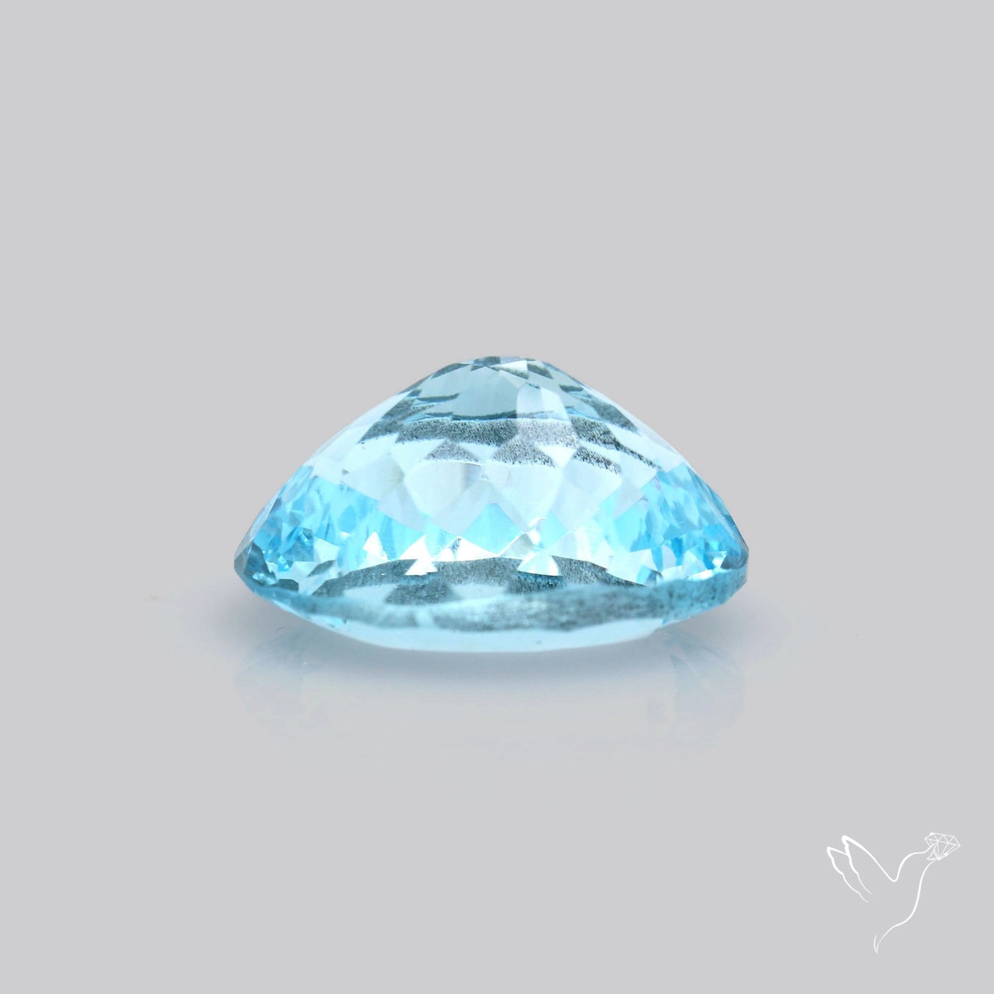 Sky Blue Topaz Concave Cut Fine Gemstone