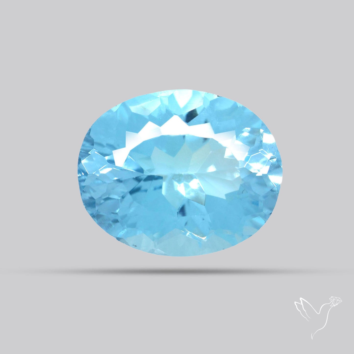 Sky Blue Topaz Concave Cut Fine Gemstone