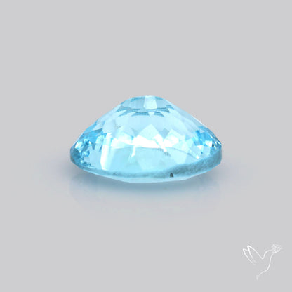 Sky Blue Topaz Concave Cut Fine Gemstone
