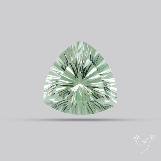 Green Prasiolite Concave Cut High Grade Fine Gemstone