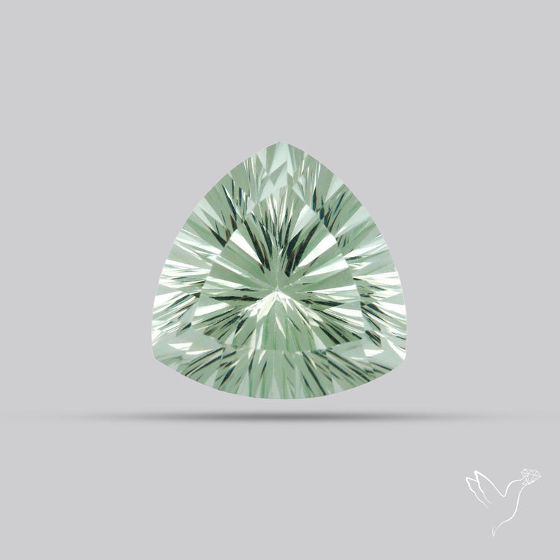 Green Prasiolite Concave Cut High Grade Fine Gemstone