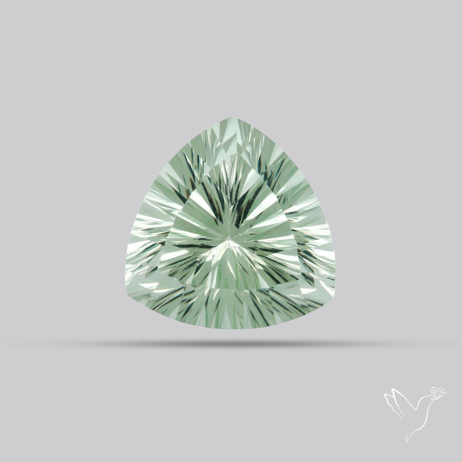 Green Prasiolite Concave Cut High Grade Fine Gemstone