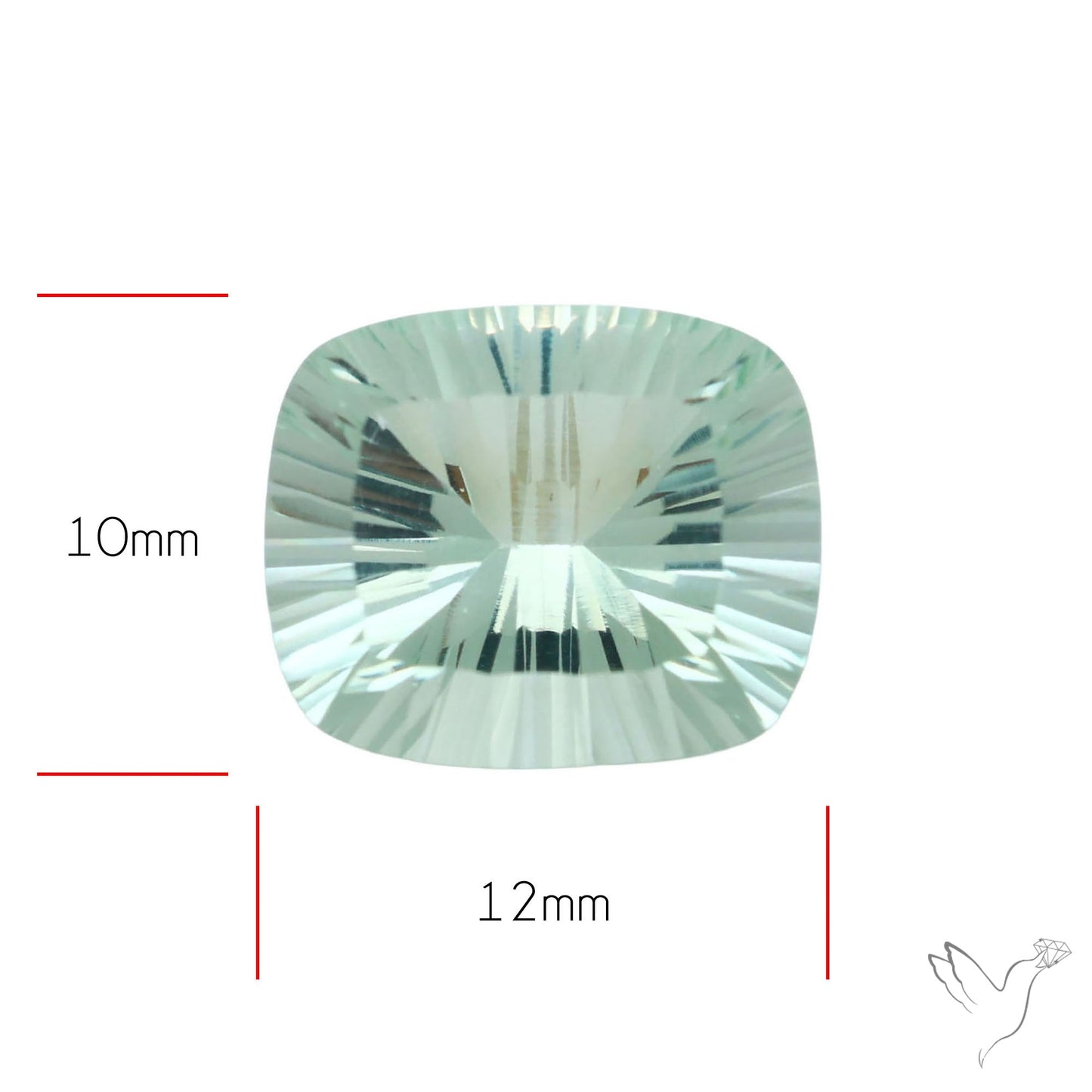 Green Prasiolite Concave Cut High Grade Fine Gemstone