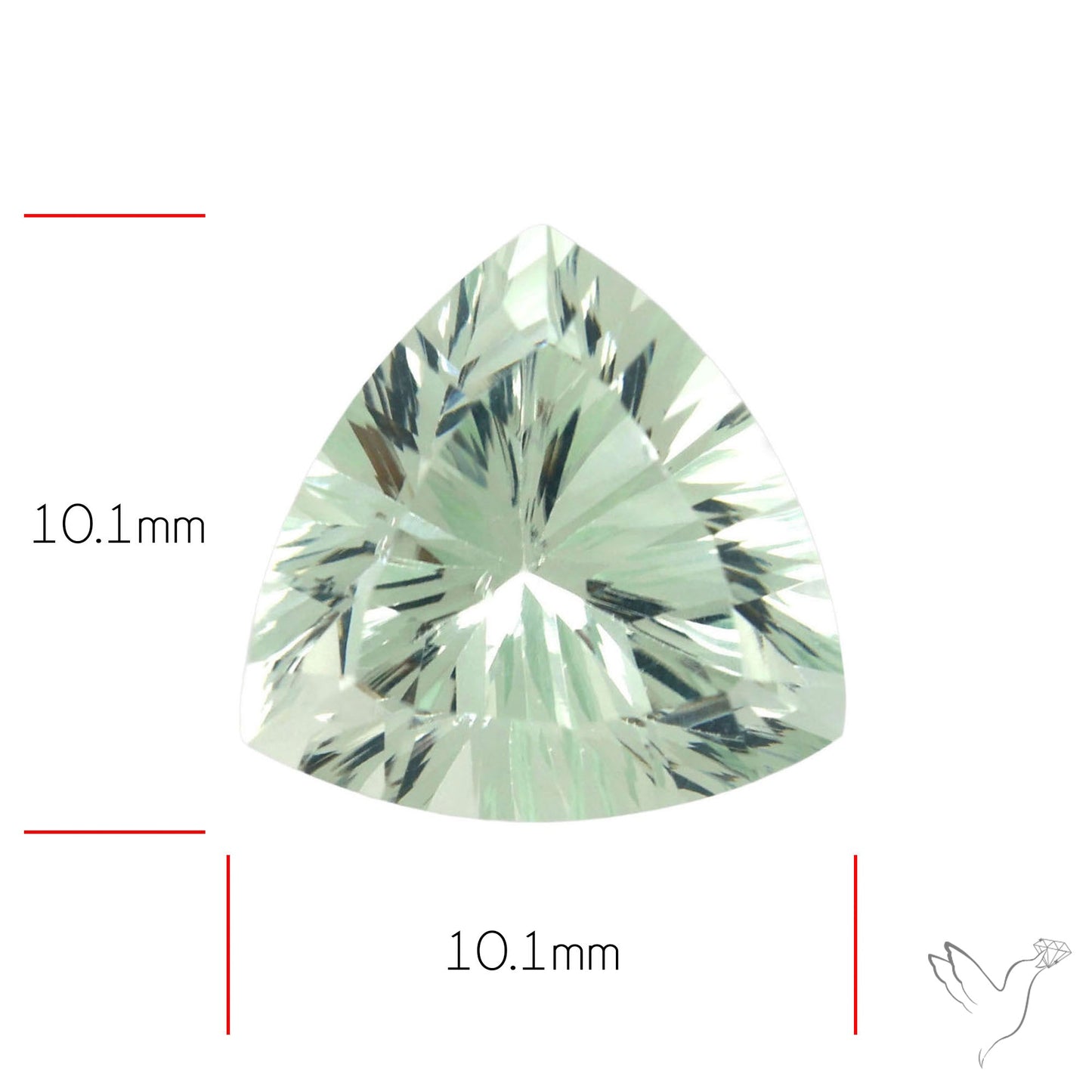 Green Prasiolite Concave Cut High Grade Fine Gemstone