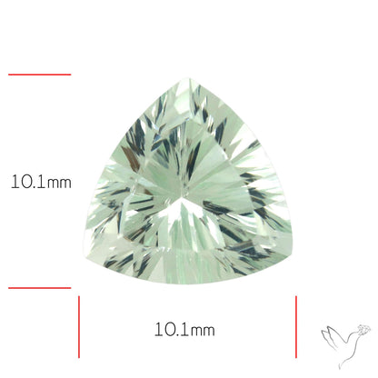 Green Prasiolite Concave Cut High Grade Fine Gemstone