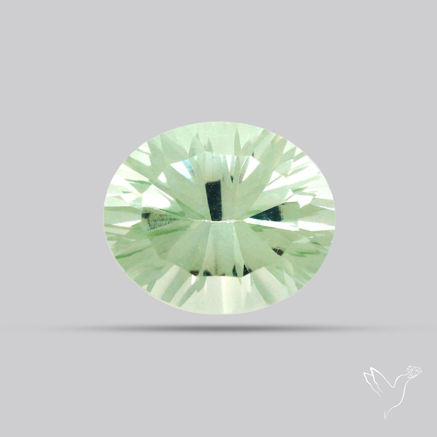 Green Prasiolite Concave Cut High Grade Fine Gemstone