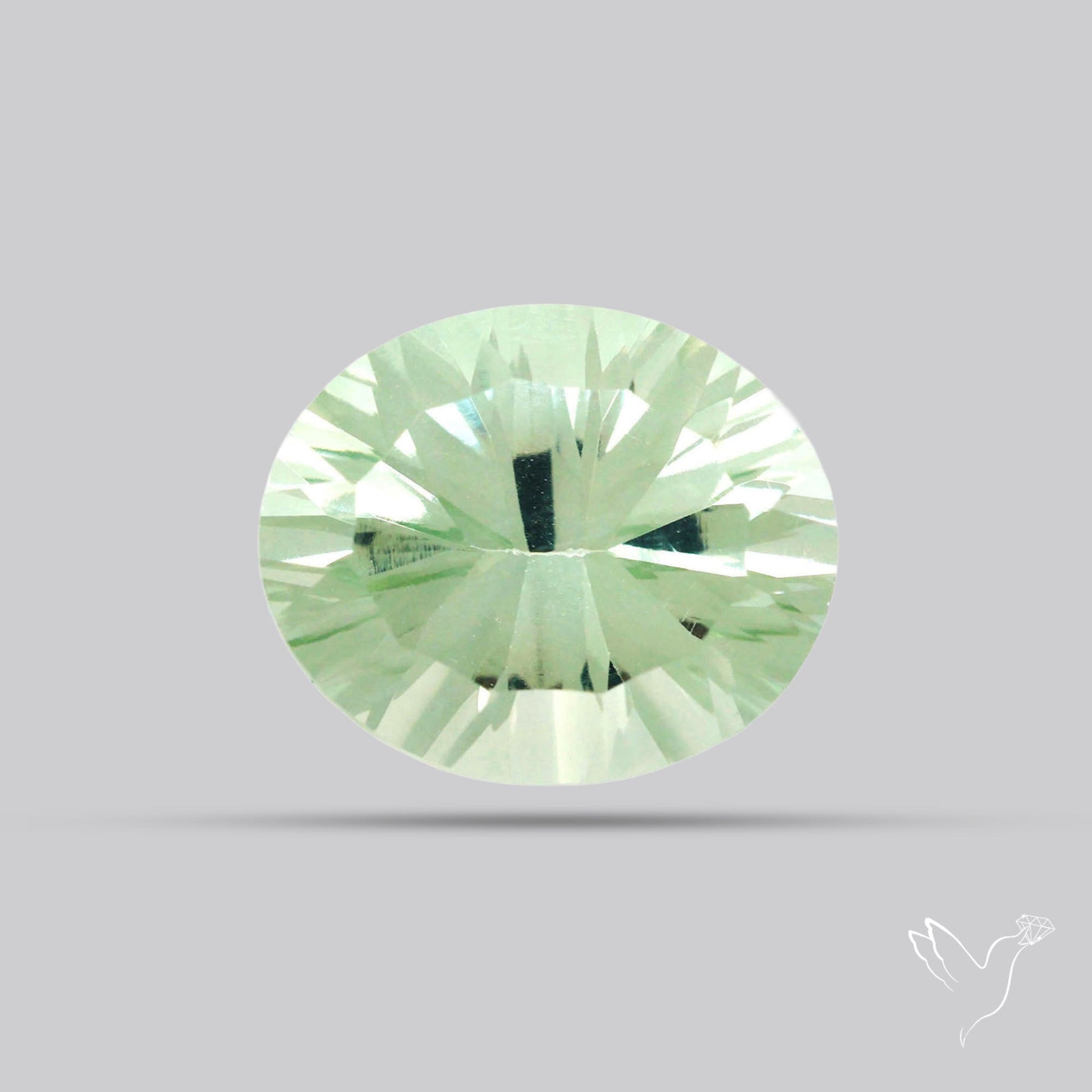 Green Prasiolite Concave Cut High Grade Fine Gemstone