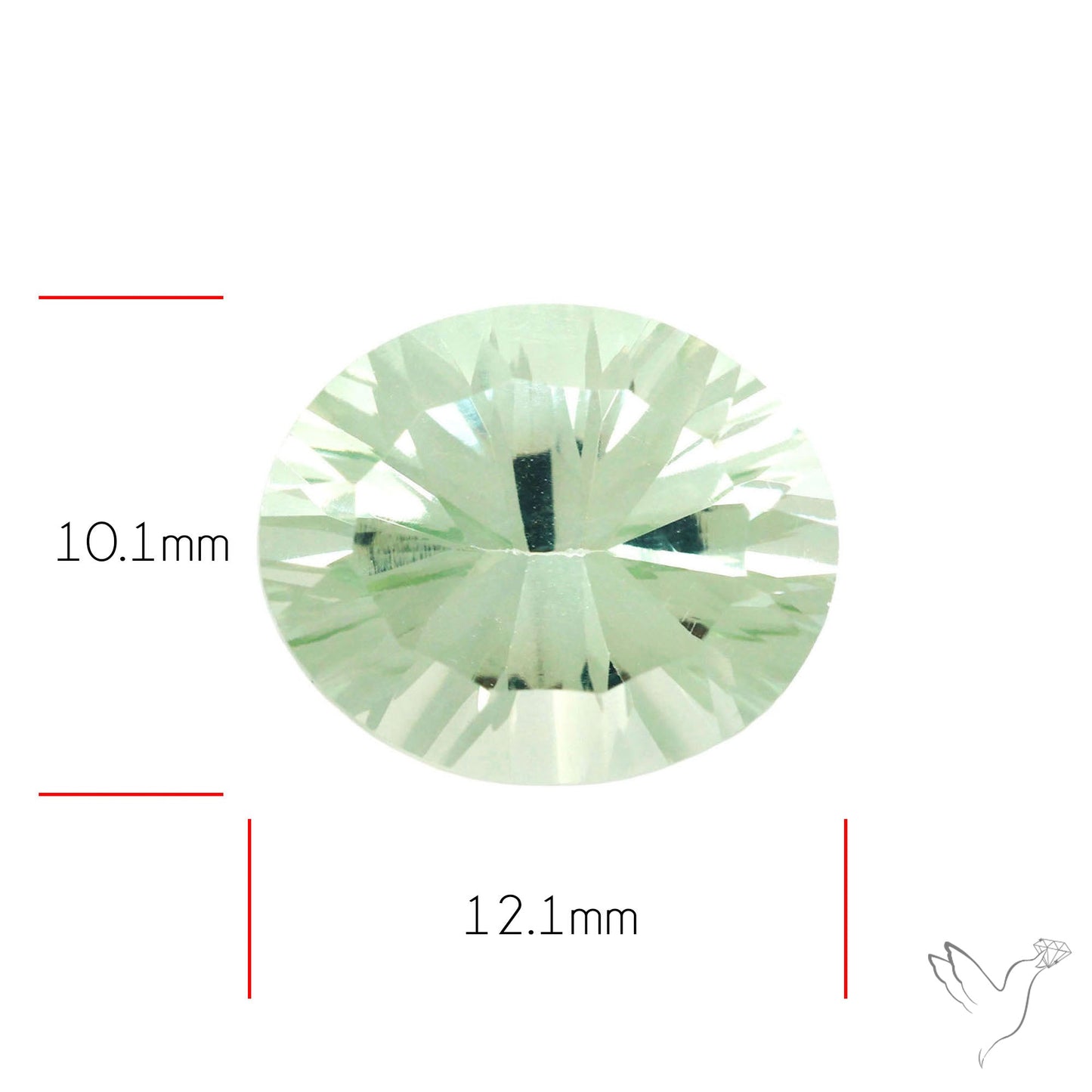 Green Prasiolite Concave Cut High Grade Fine Gemstone