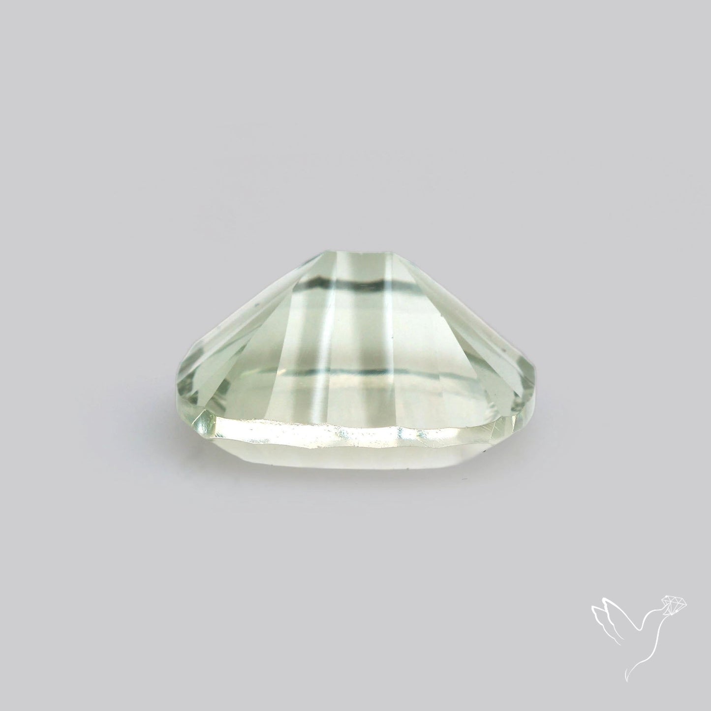 Green Prasiolite Concave Cut High Grade Fine Gemstone