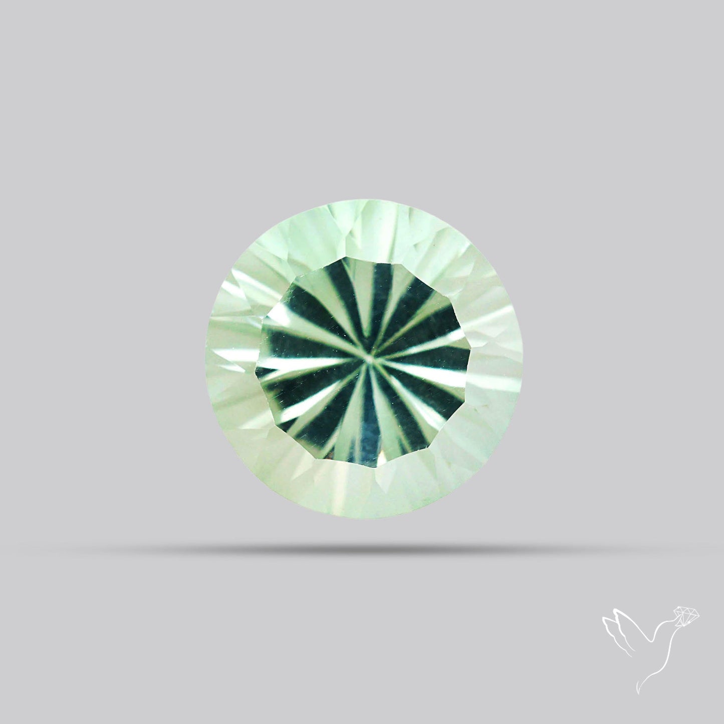 Green Prasiolite Concave Cut High Grade Fine Gemstone