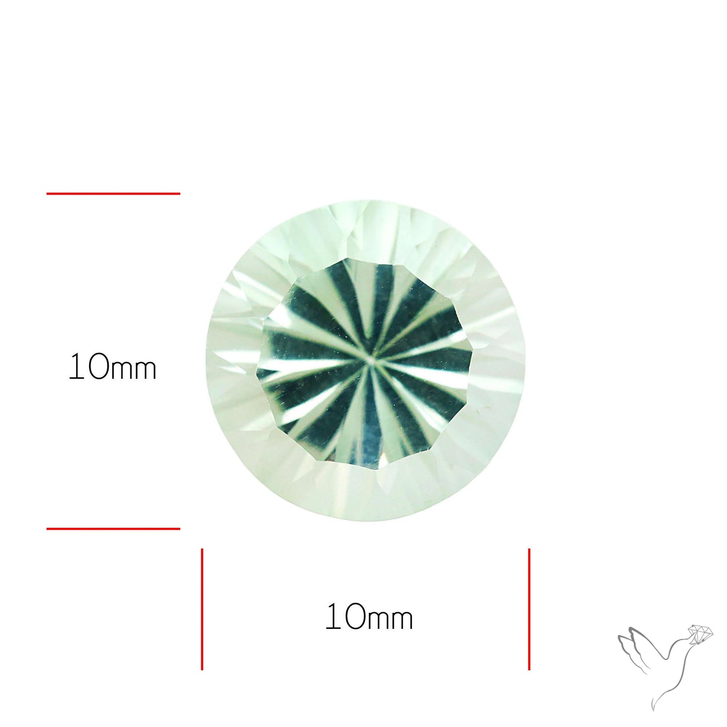 Green Prasiolite Concave Cut High Grade Fine Gemstone