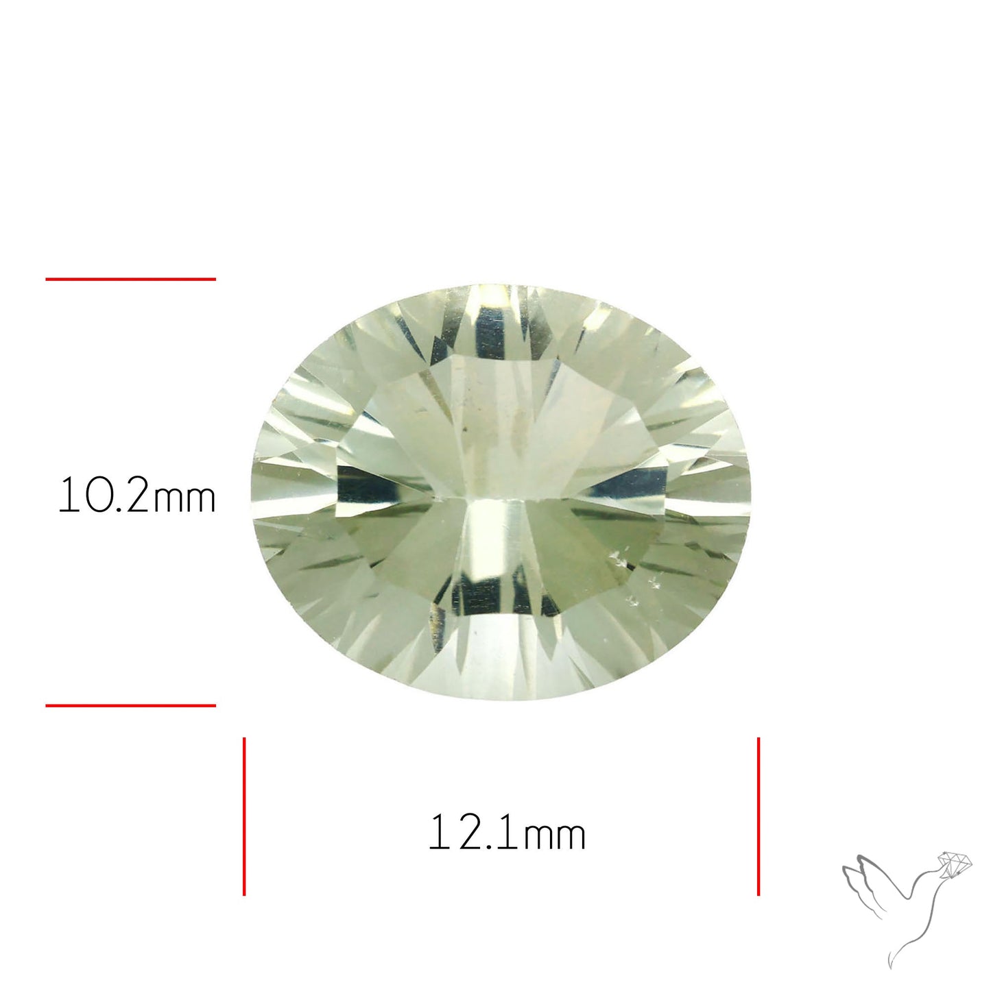Green Prasiolite Concave Cut High Grade Fine Gemstone