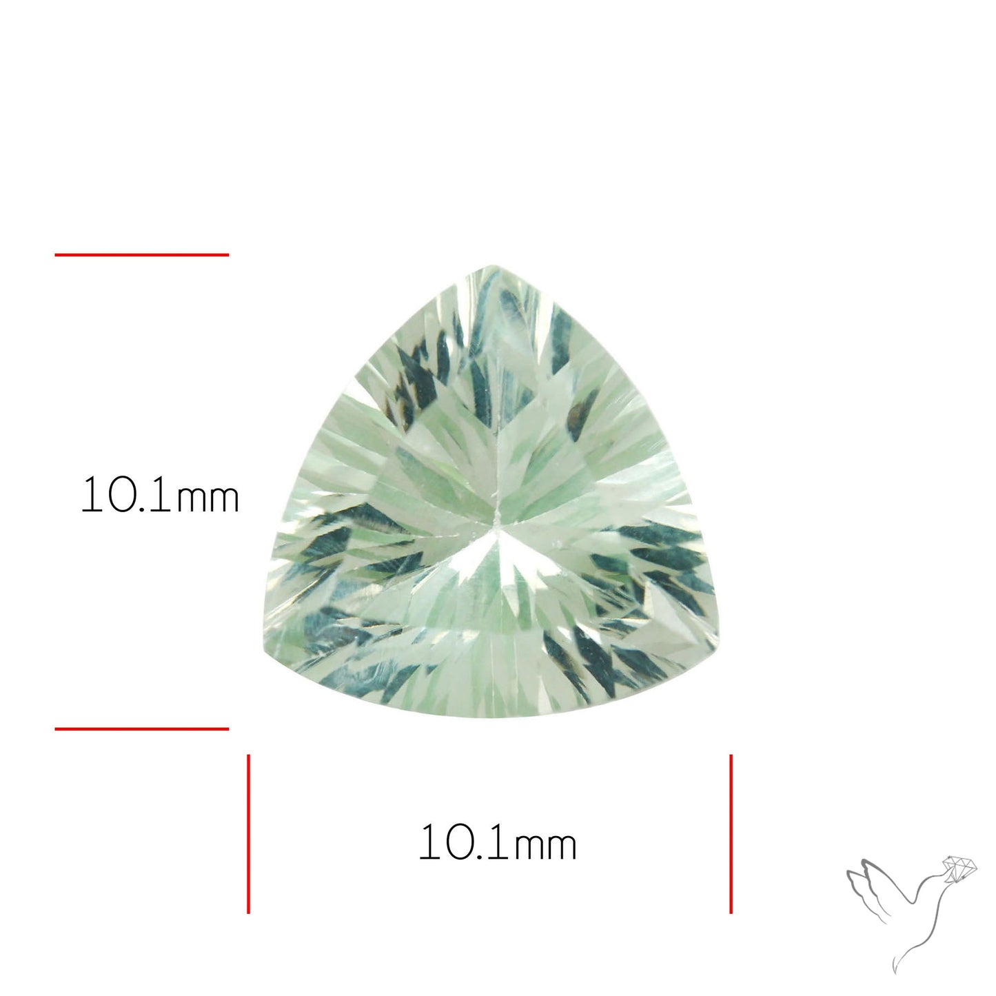 Green Prasiolite Concave Cut High Grade Fine Gemstone